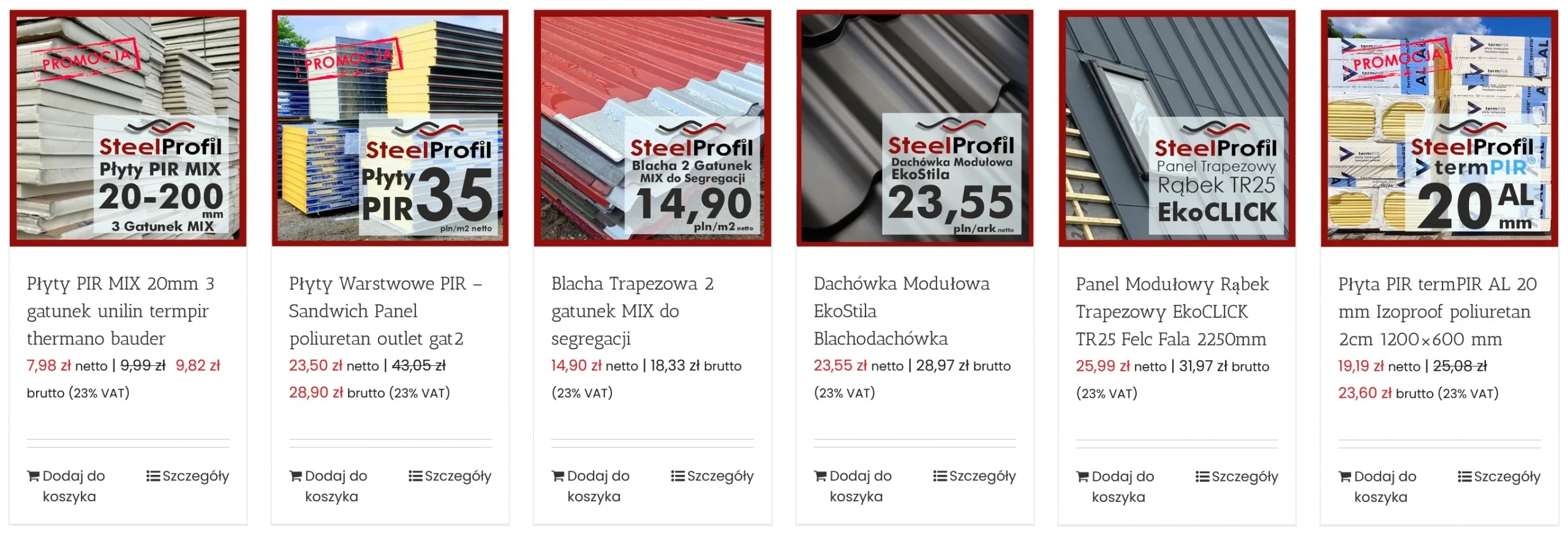 Blachodachówki — oferta SteelProfil