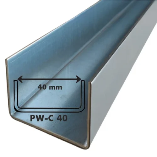 do Płyt Warstwowych Profil Bramowy Zamykający PW-C 40mm — ceownik