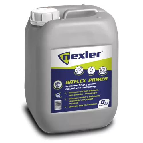 anionowy Nexler BITFLEX Primer szybkoschnący 8kg — grunt bitumiczny